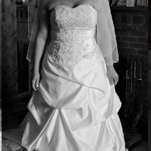 Cake style wedding gown